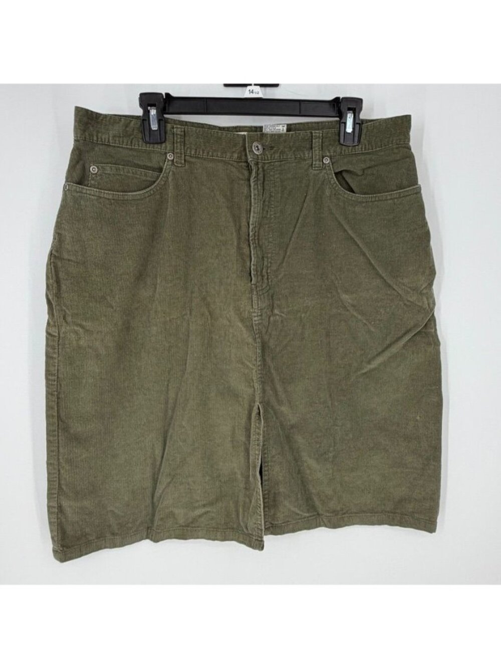 Faded Glory VTG Sz 16 Plus Corduroy Green Skirt